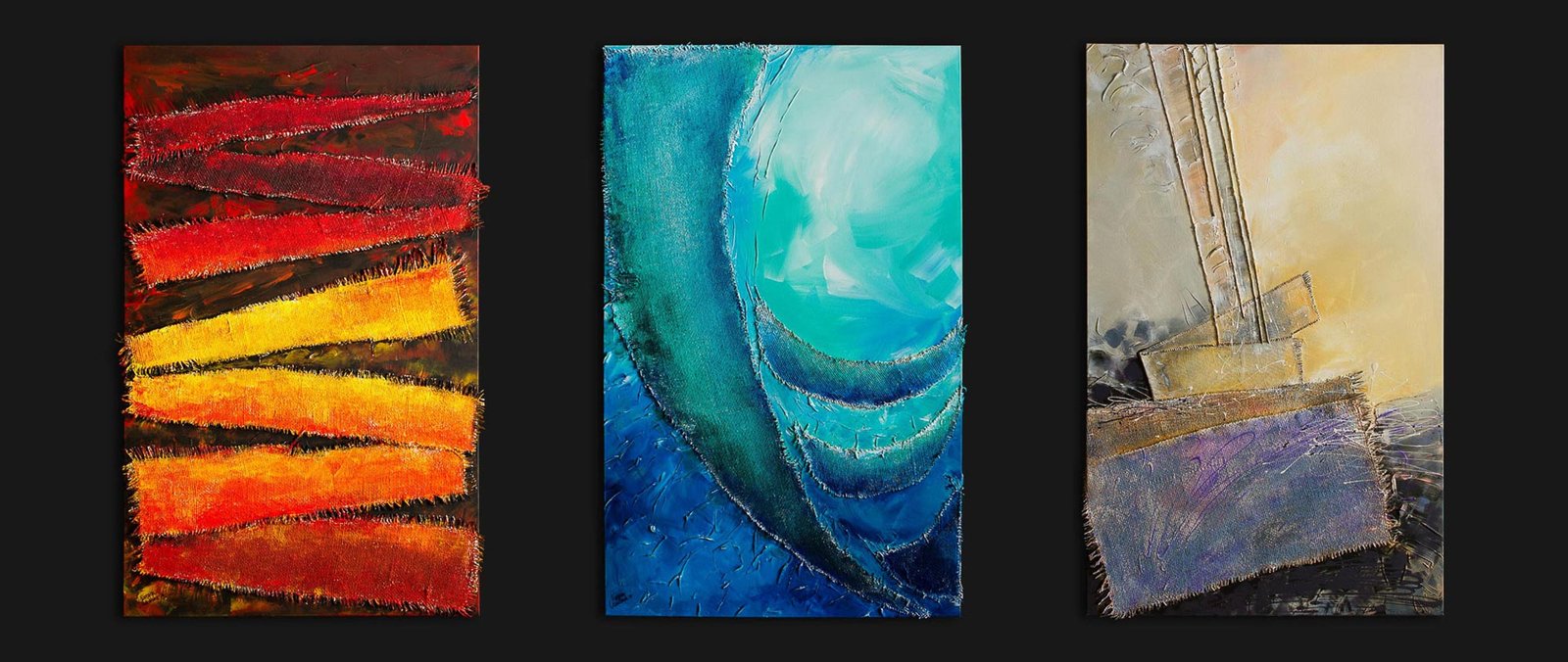 Textile Forms – Textile-Inspired Abstract Wall Art Series